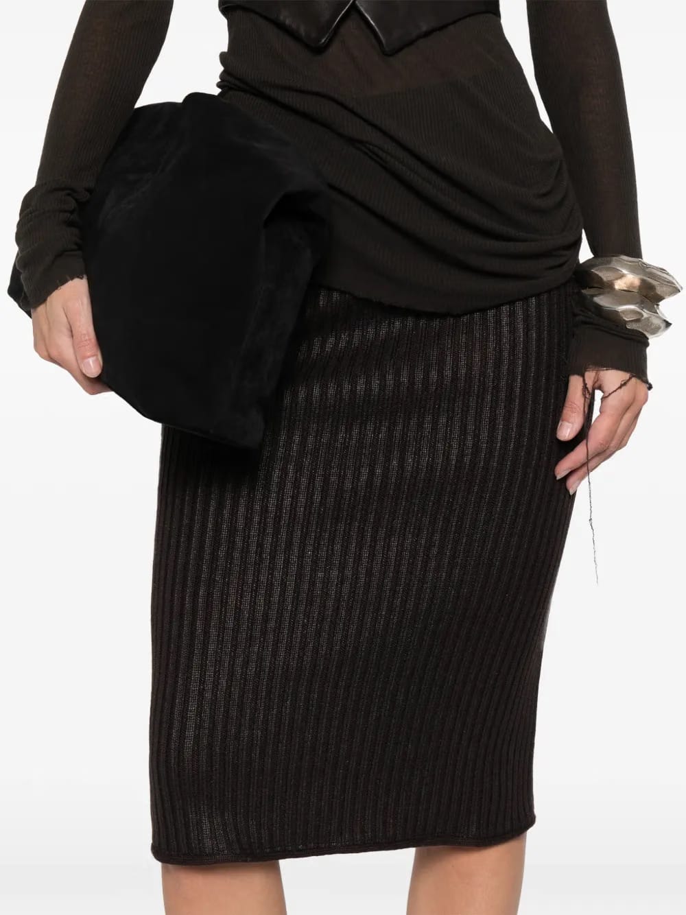 1990s ribbed skirt