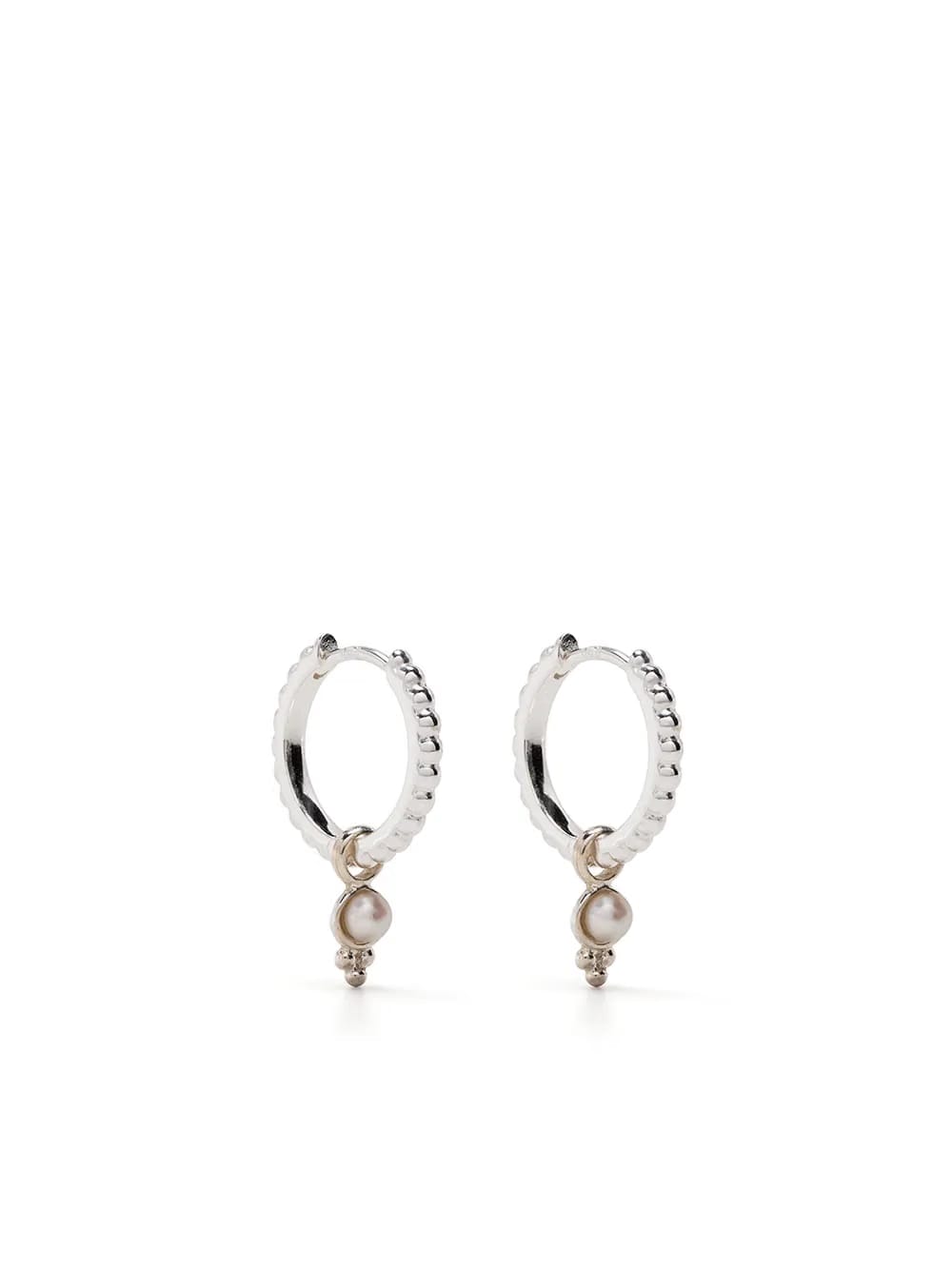 Dotty Pearl charm hoops