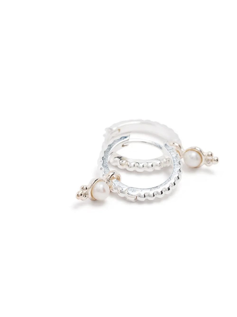 Dotty Pearl charm hoops