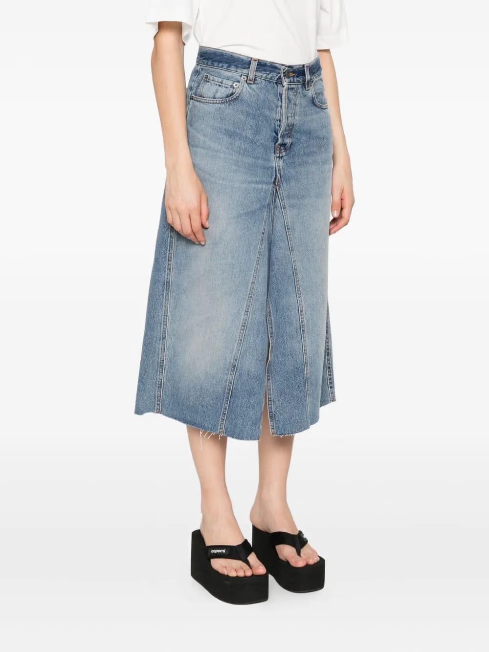 Stacy denim midi skirt