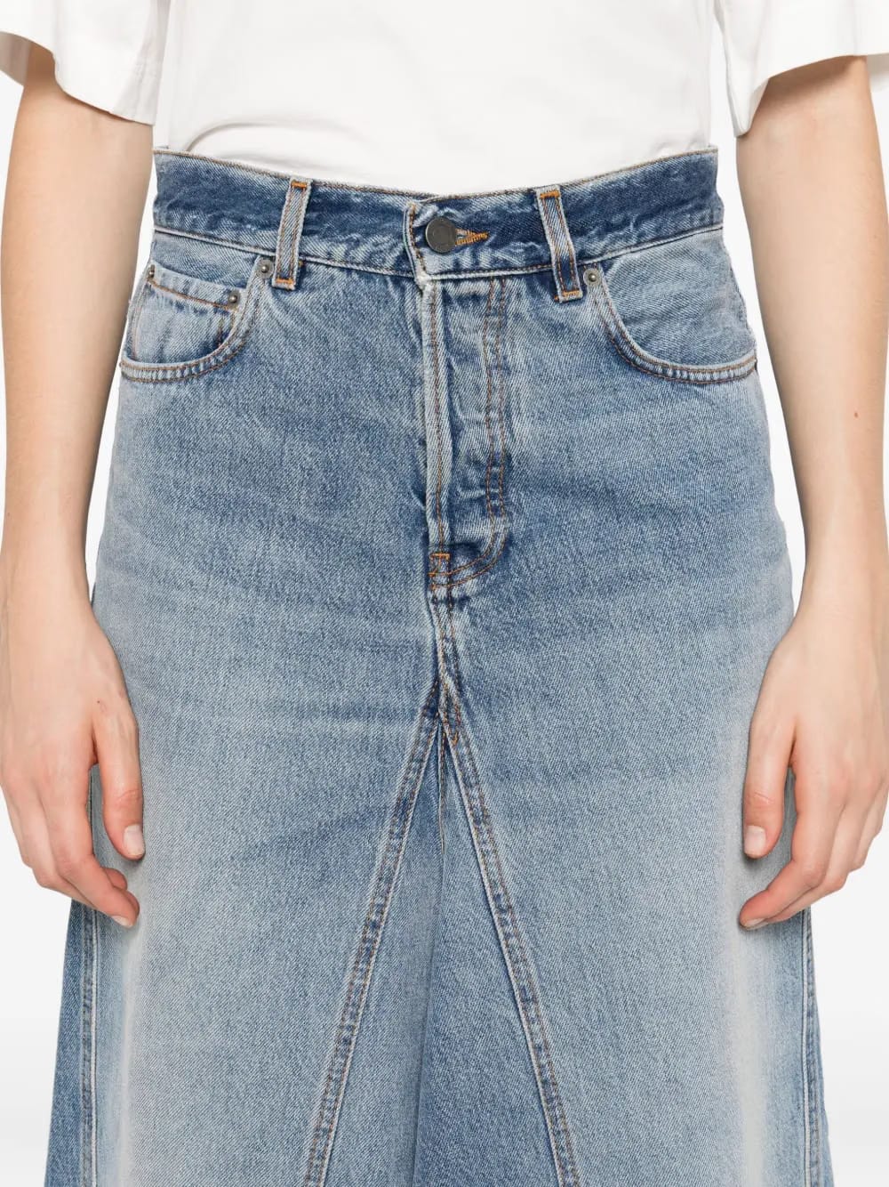 Stacy denim midi skirt