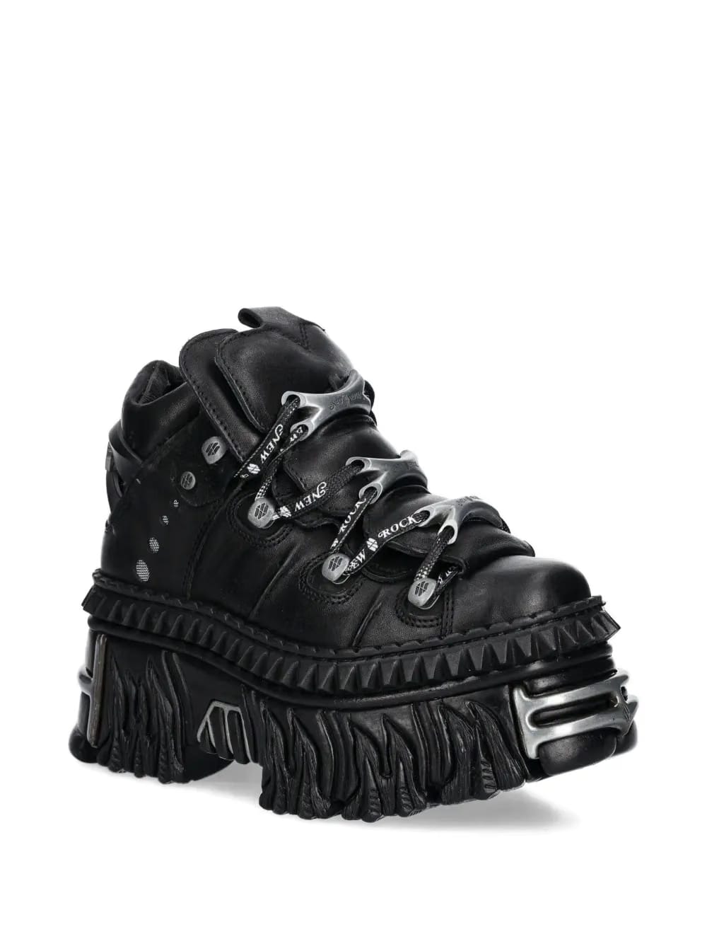 flame-detailed platform sneakers