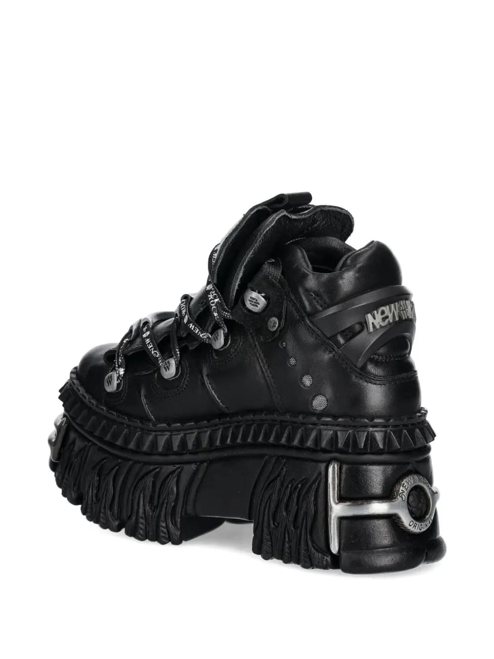 flame-detailed platform sneakers
