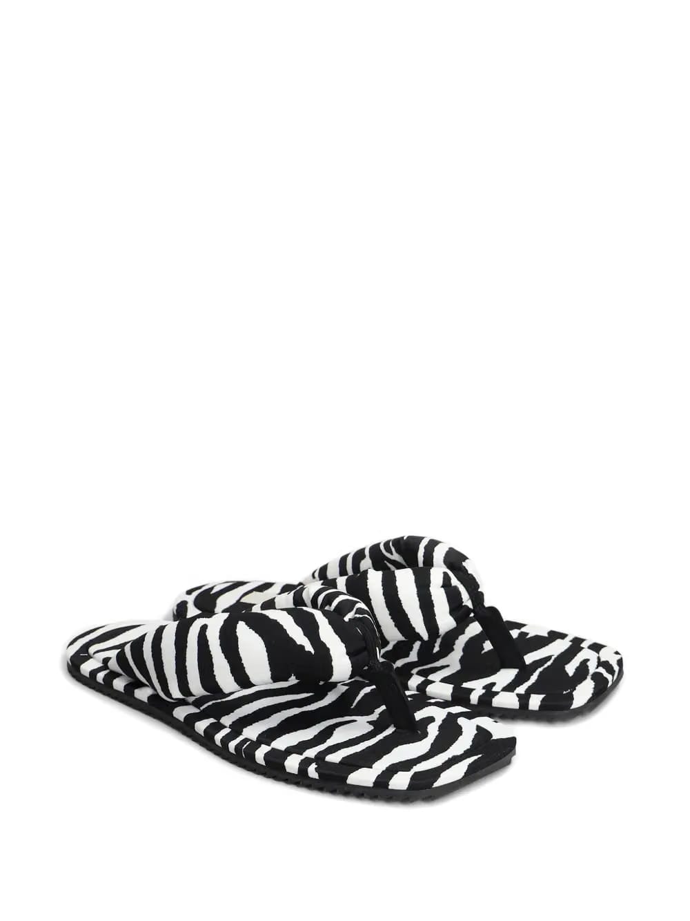 zebra-print flip-flops