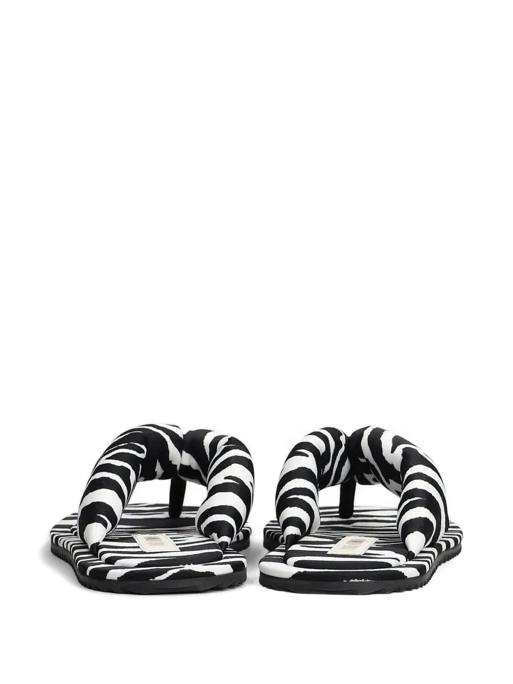 zebra-print flip-flops