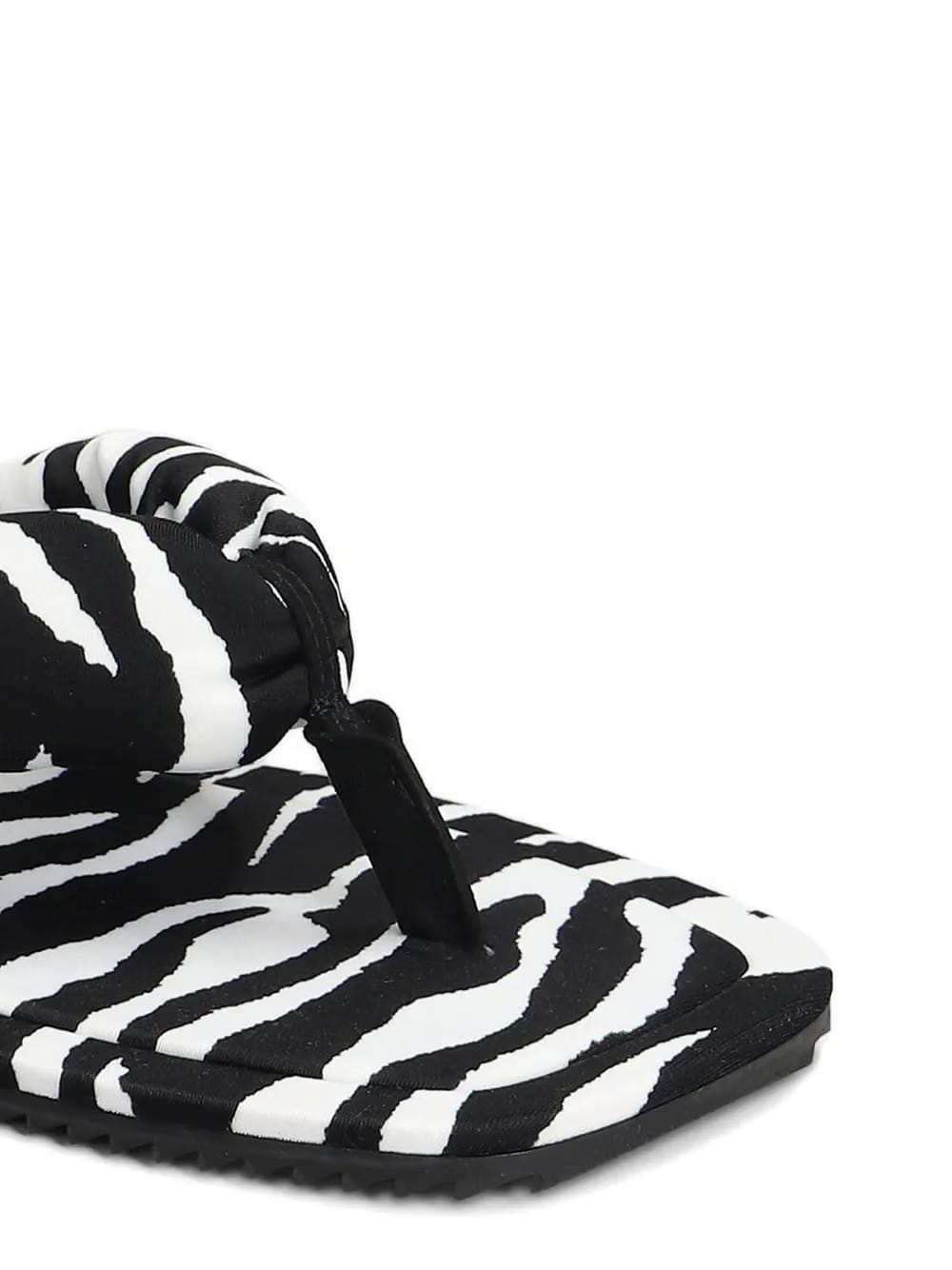 zebra-print flip-flops