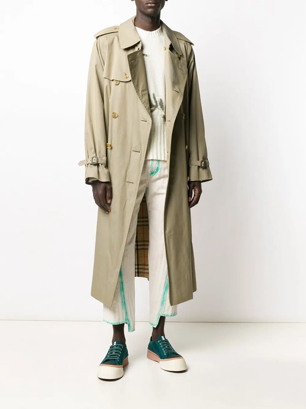 1990s long trench coat