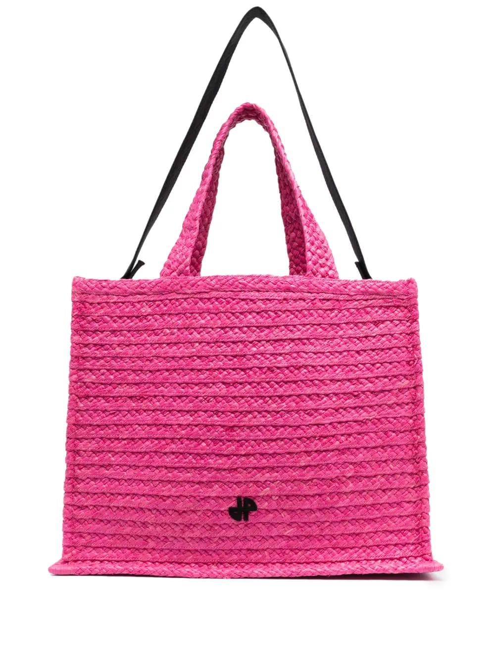 JP raffia tote bag