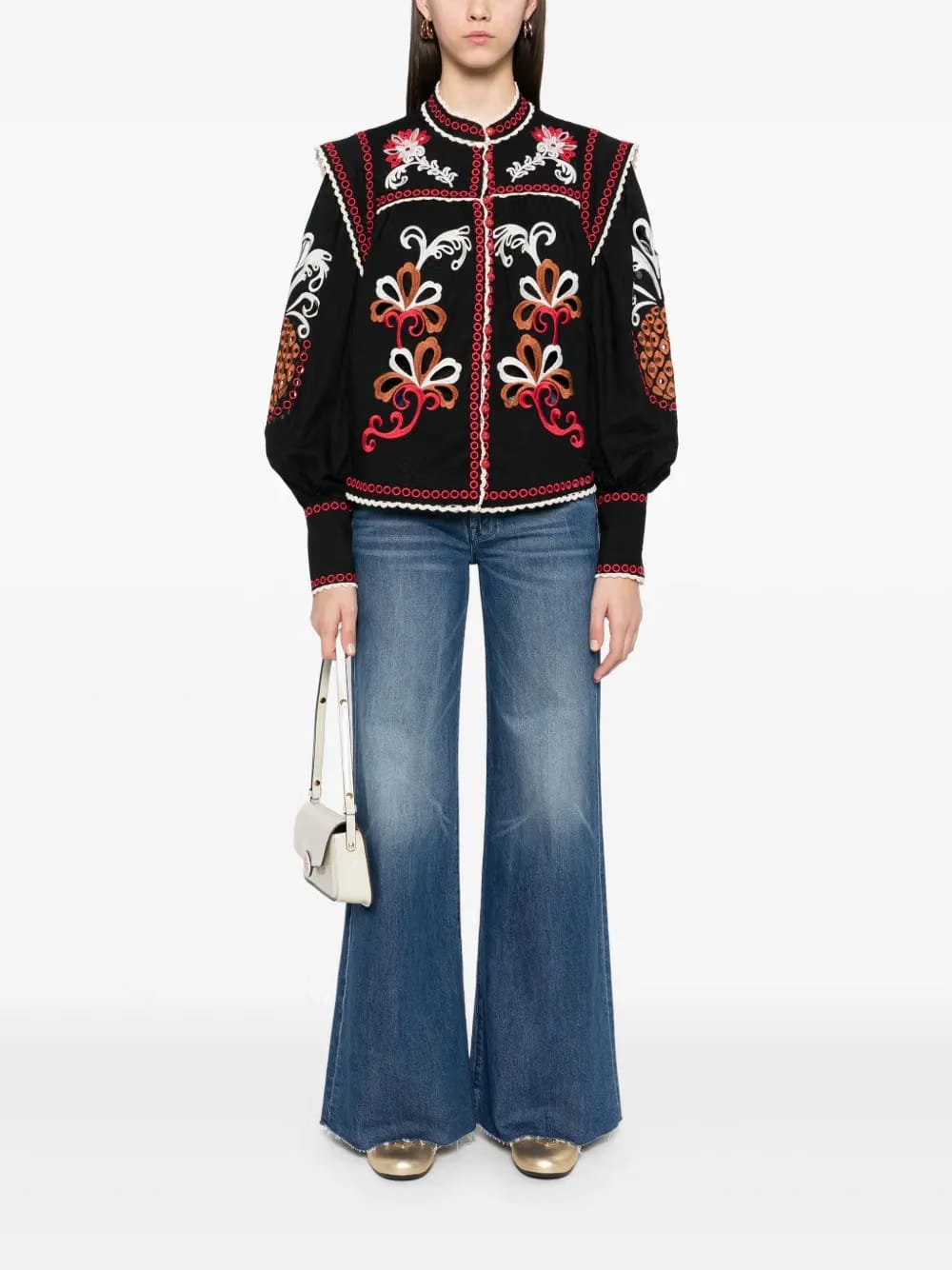 Mandala Richilieu blouse