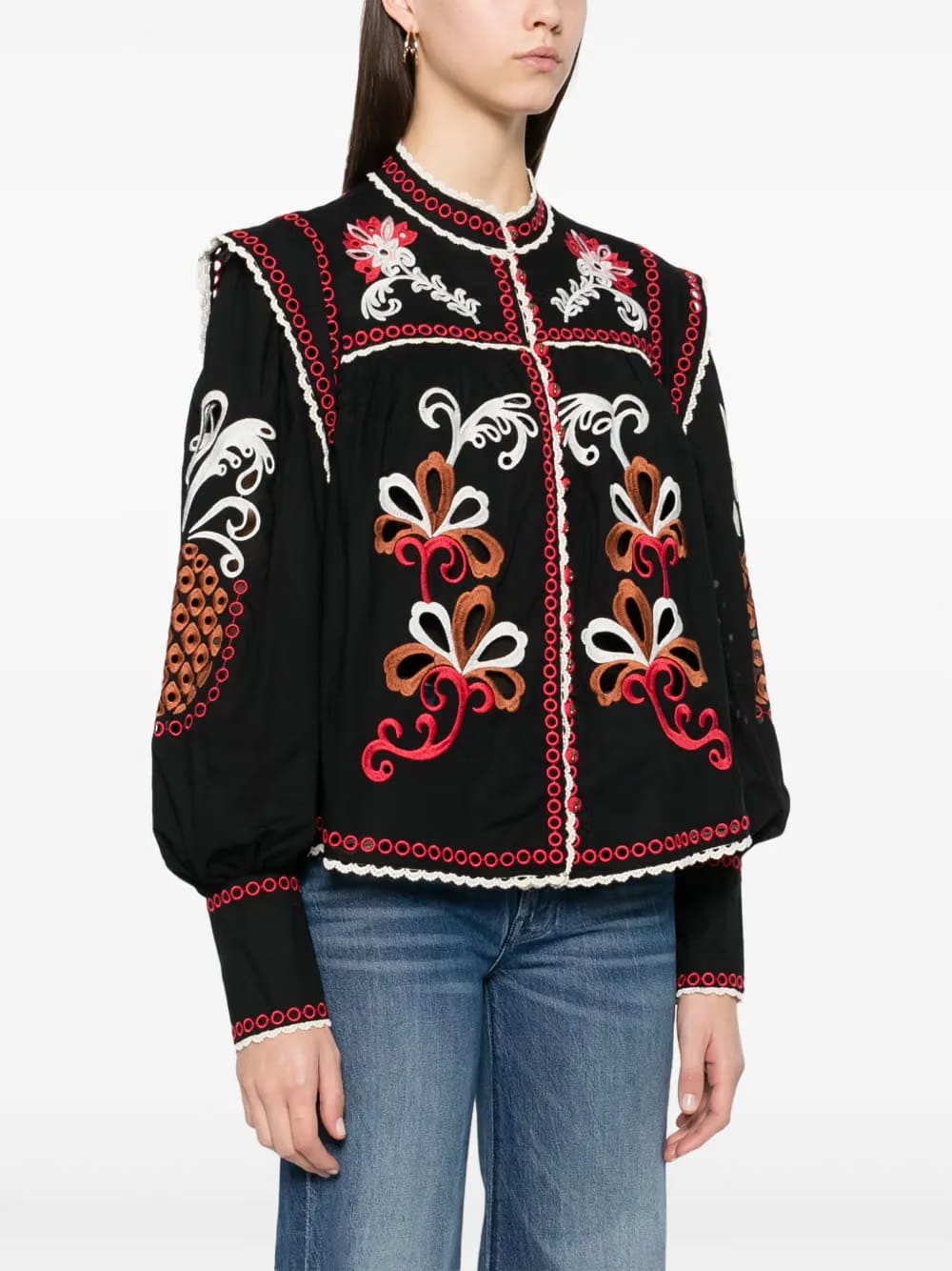 Mandala Richilieu blouse