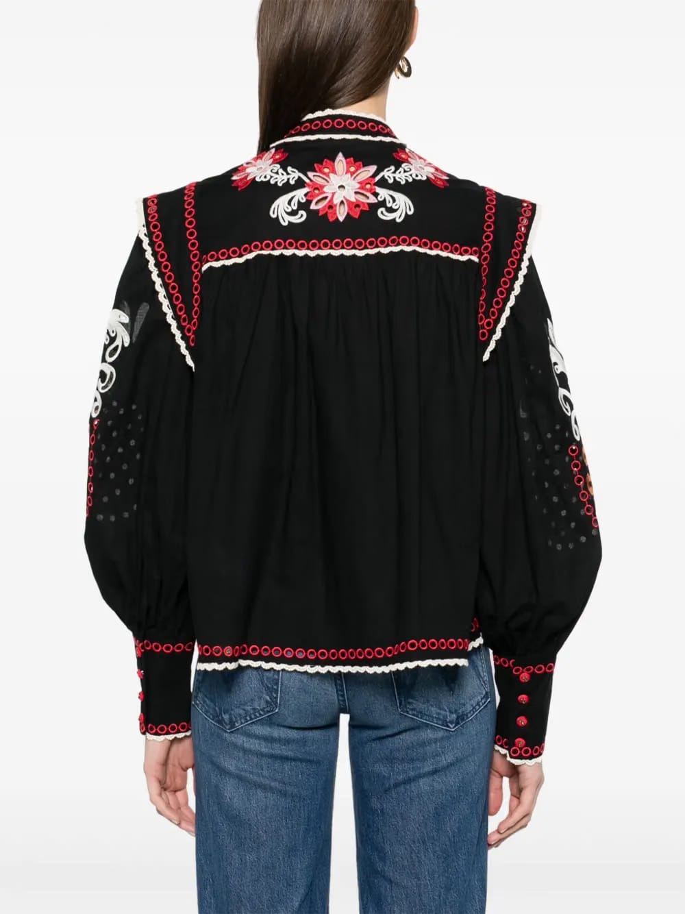Mandala Richilieu blouse
