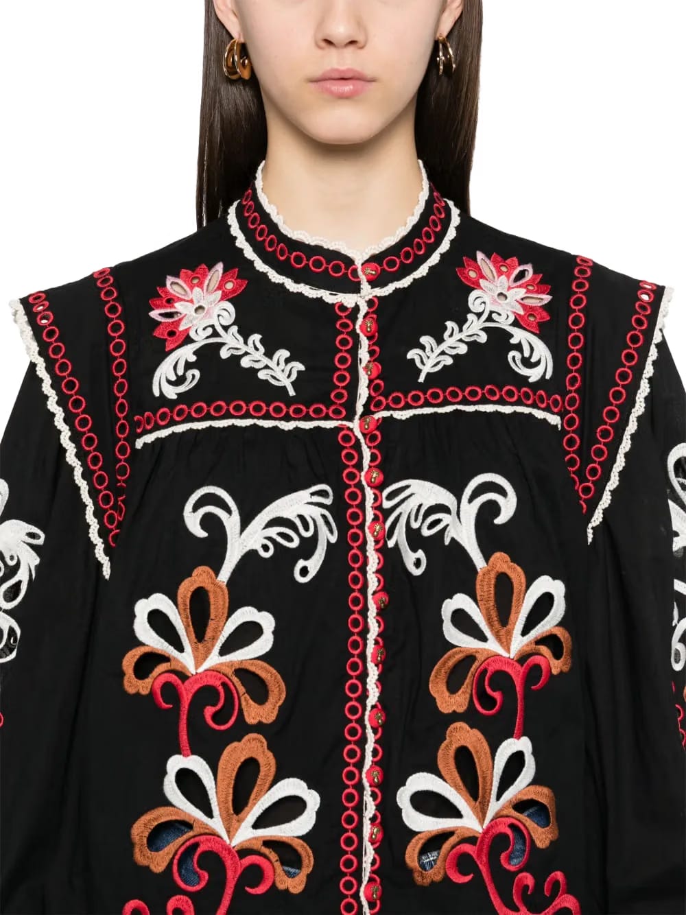 Mandala Richilieu blouse