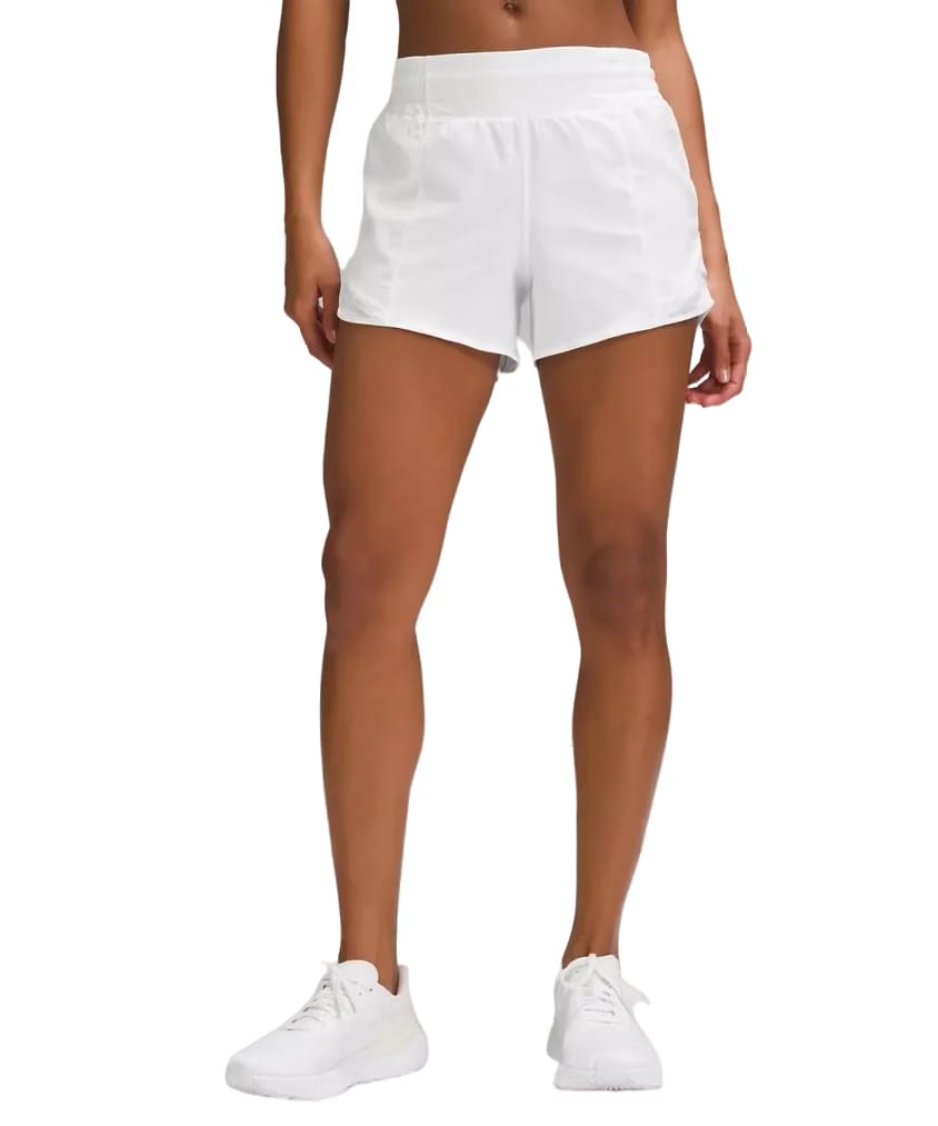 Lululemon Hotty Hot High-Rise Lined Shorts 4" White