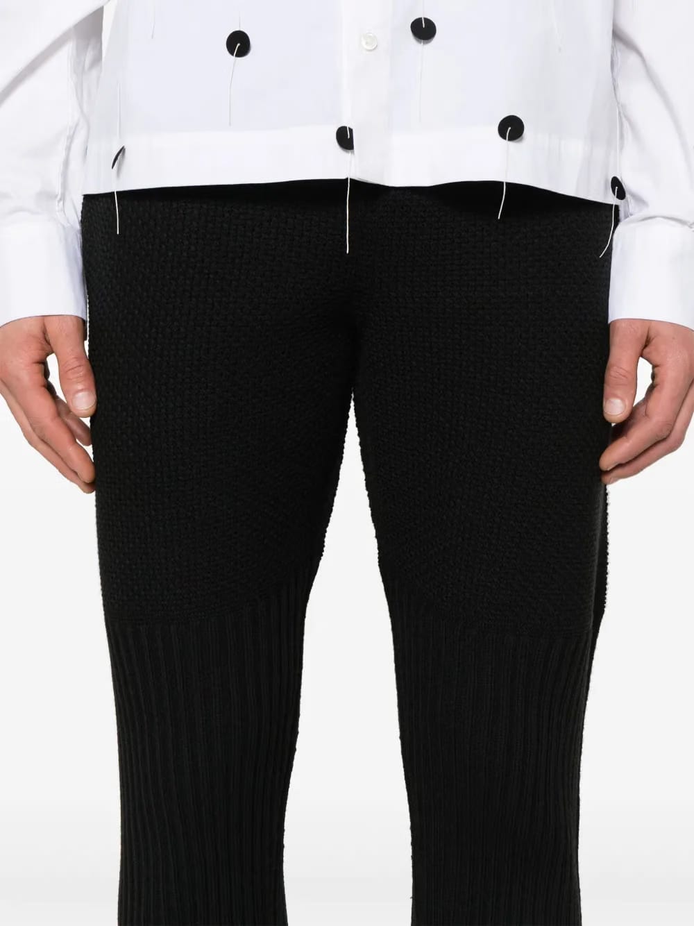 Rustik-Knit tapered-leg trousers