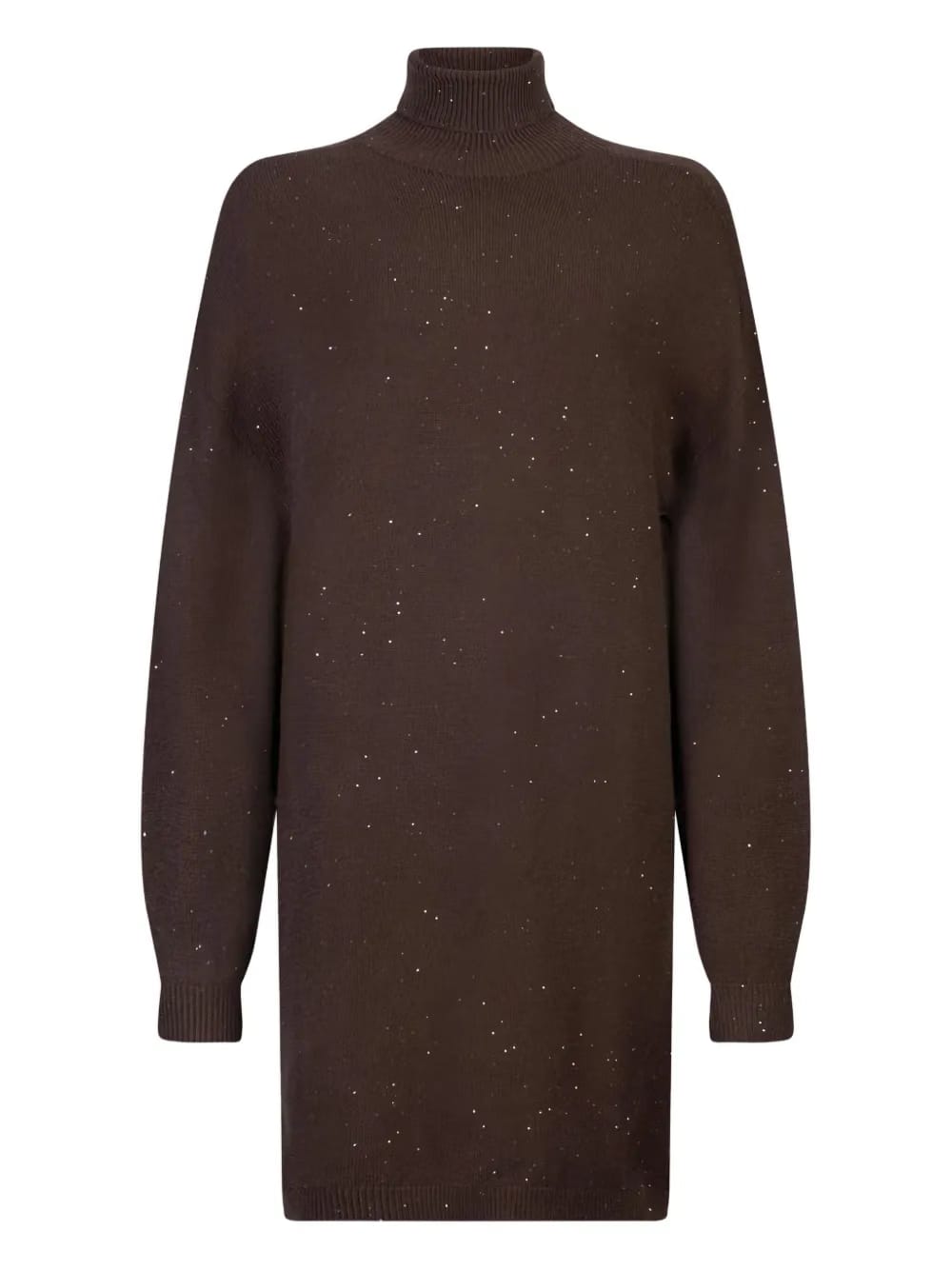 roll-neck embellished dress