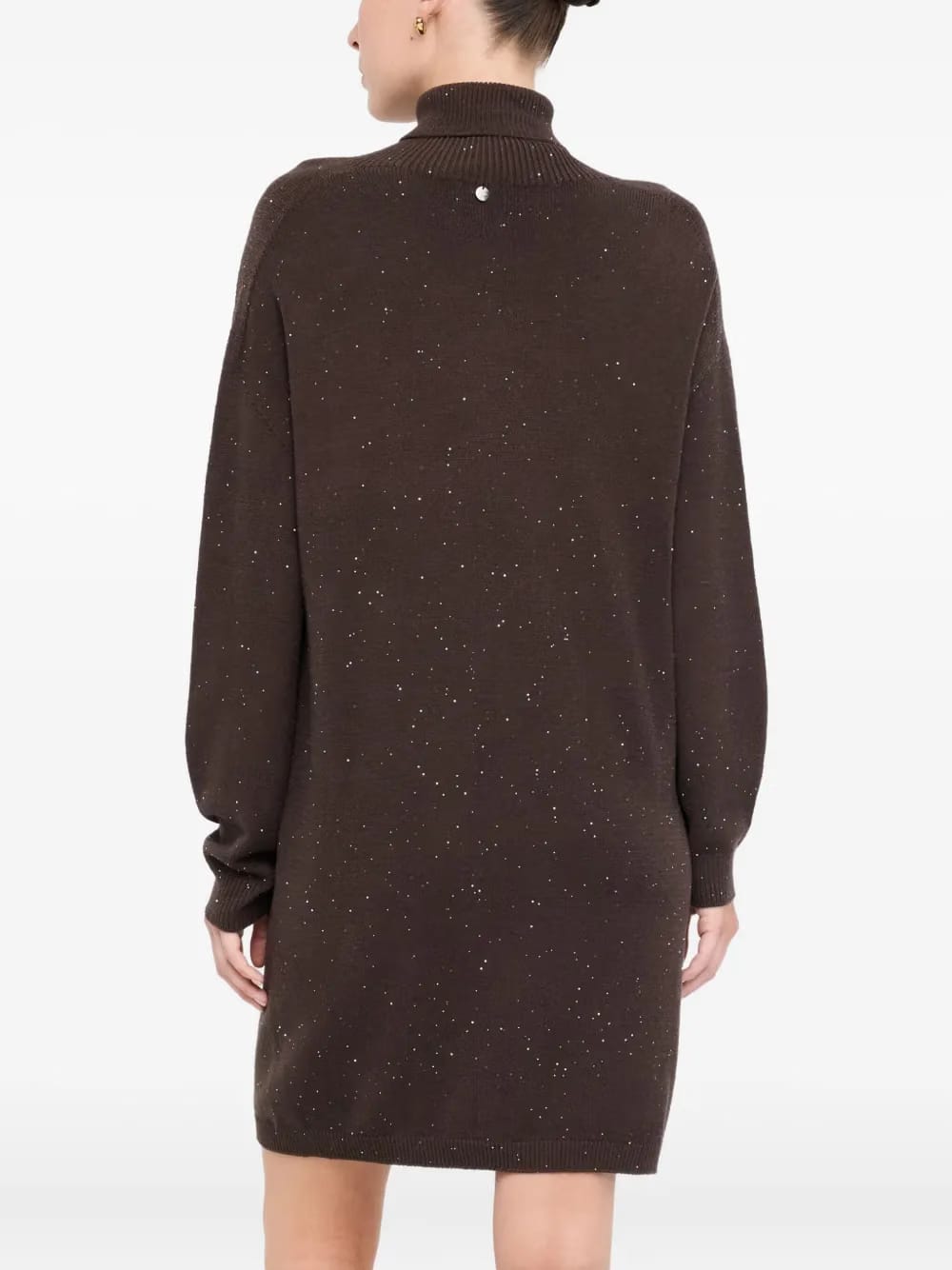roll-neck embellished dress