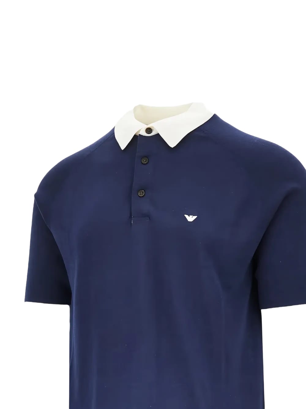 contrast-collar polo shirt