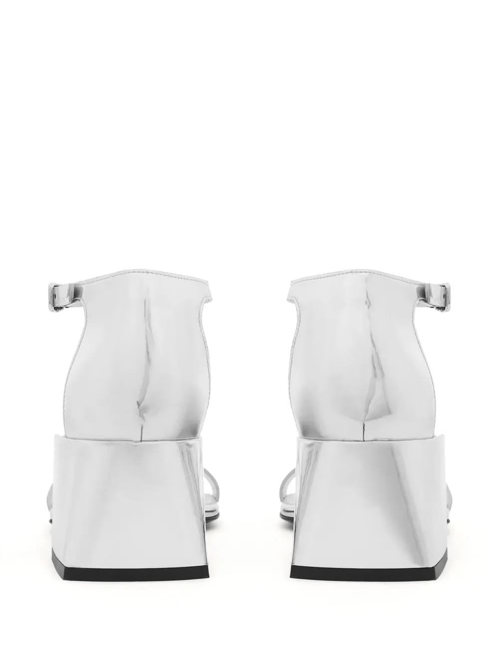 Double Buckle leather sandals
