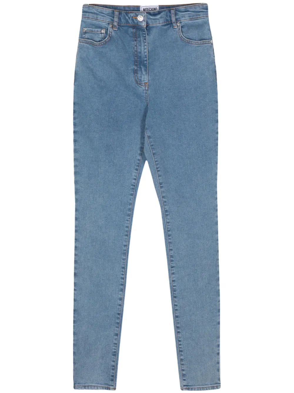 logo-engraved button jeans