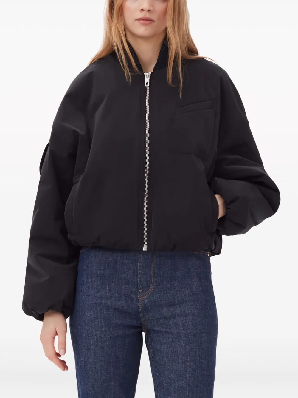 drop-shoulder bomber jacket