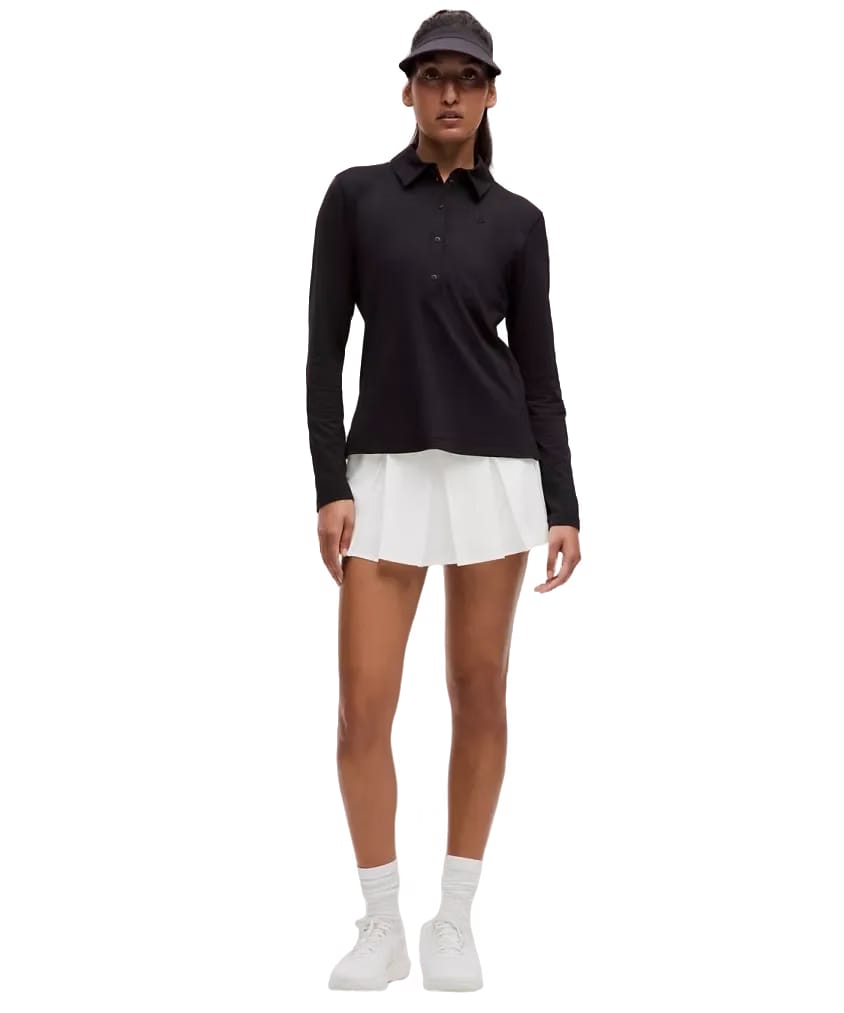 Lululemon Box-Pleat High-Rise Tennis Skirt White/Black