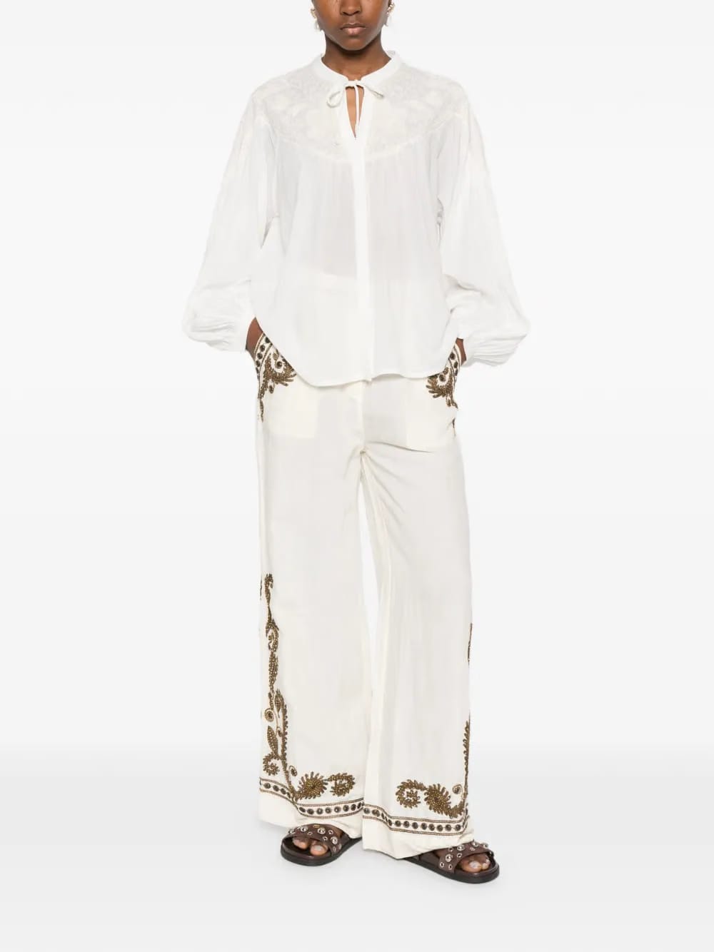 Petronella embroidered blouse