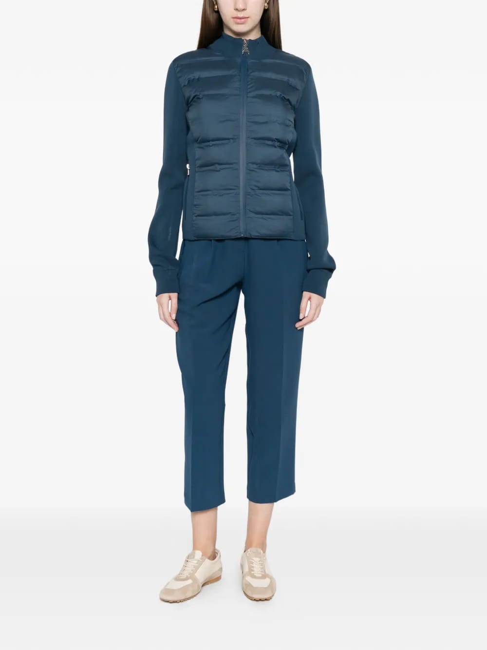 quilted zipped puffer jacket