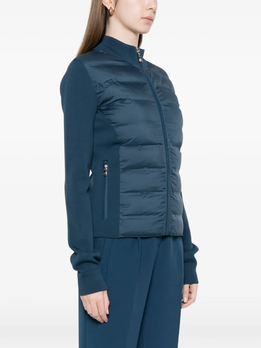 quilted zipped puffer jacket