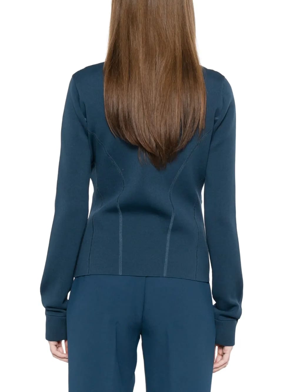 quilted zipped puffer jacket
