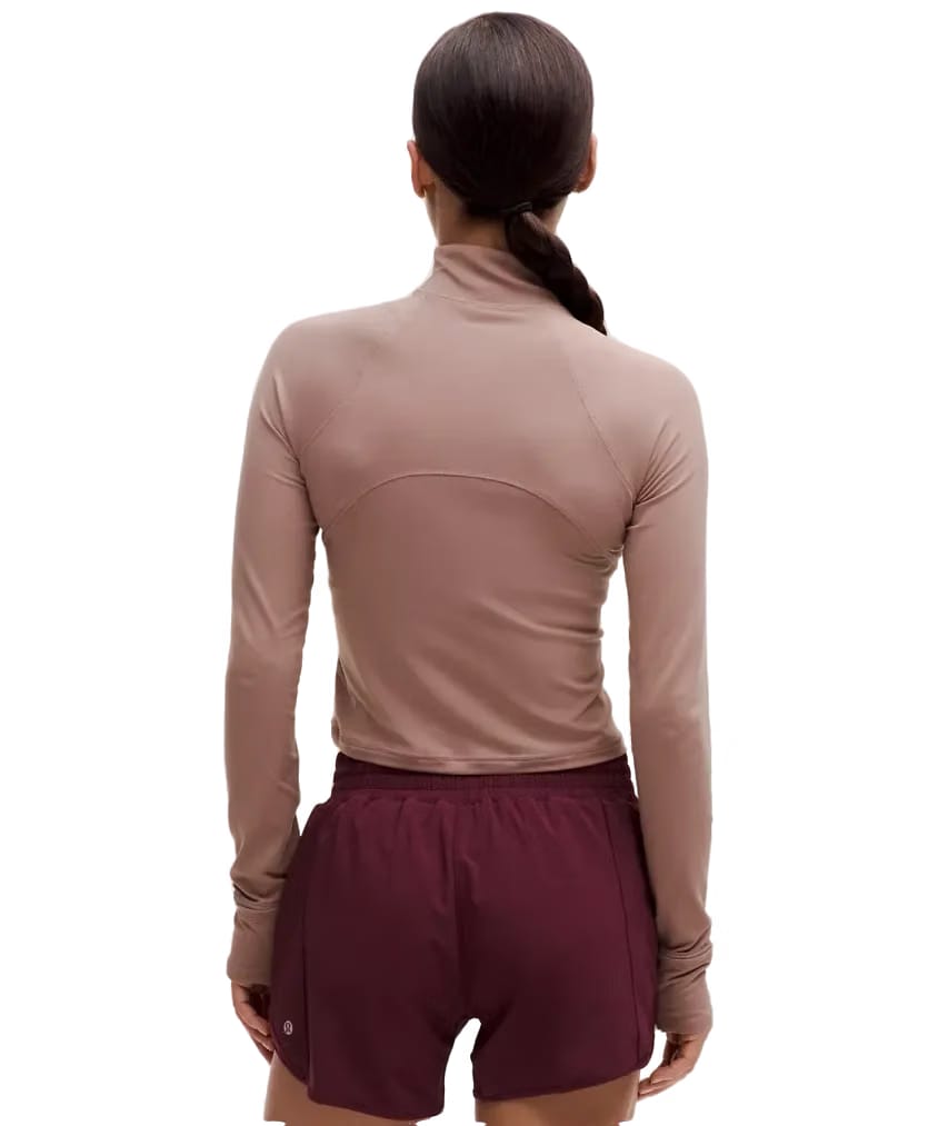 Lululemon It's Rulu Cropped Half Zip Updated Twilight Rose