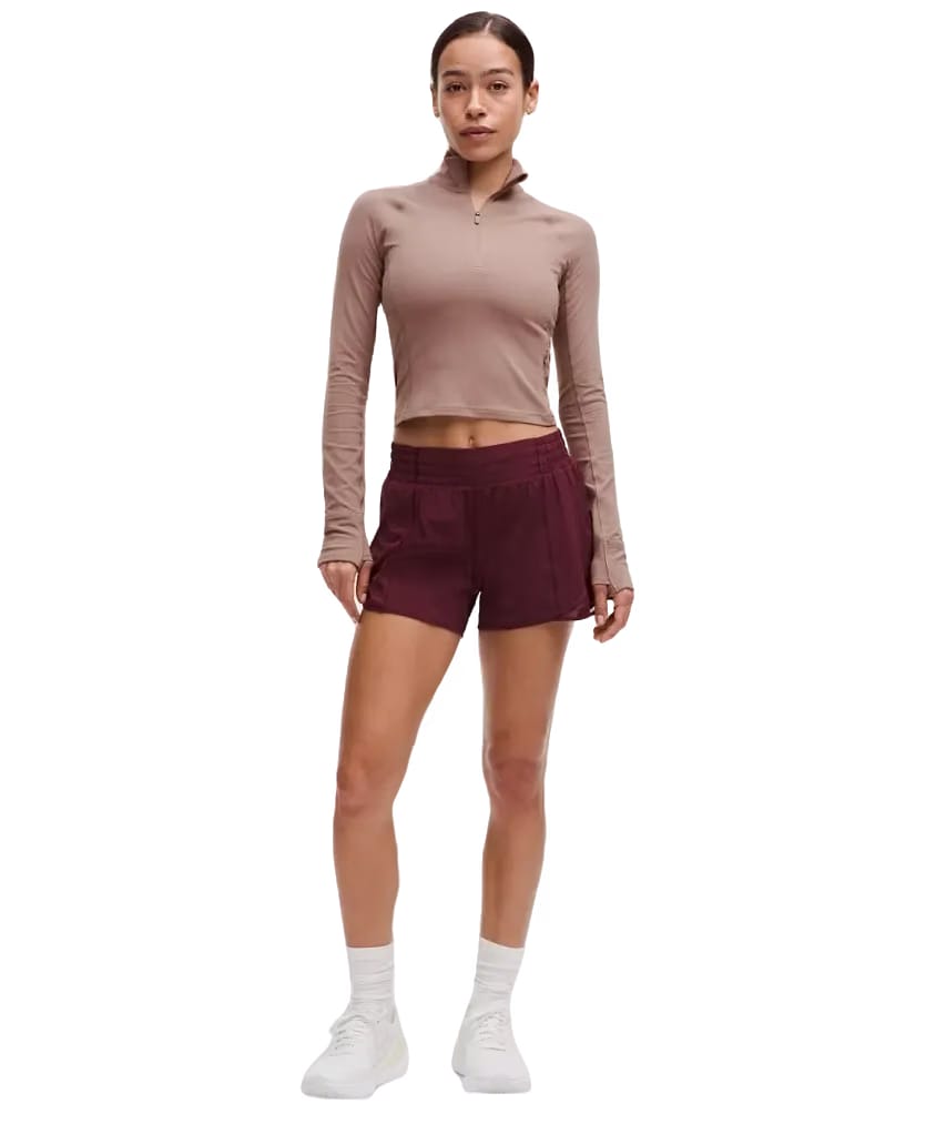 Lululemon It's Rulu Cropped Half Zip Updated Twilight Rose