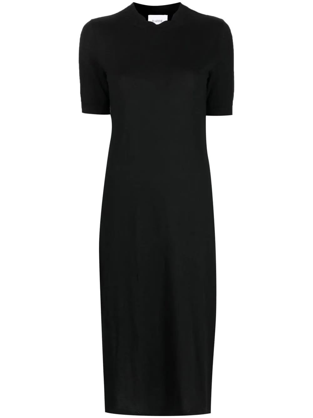 side-slit cashmere midi dress