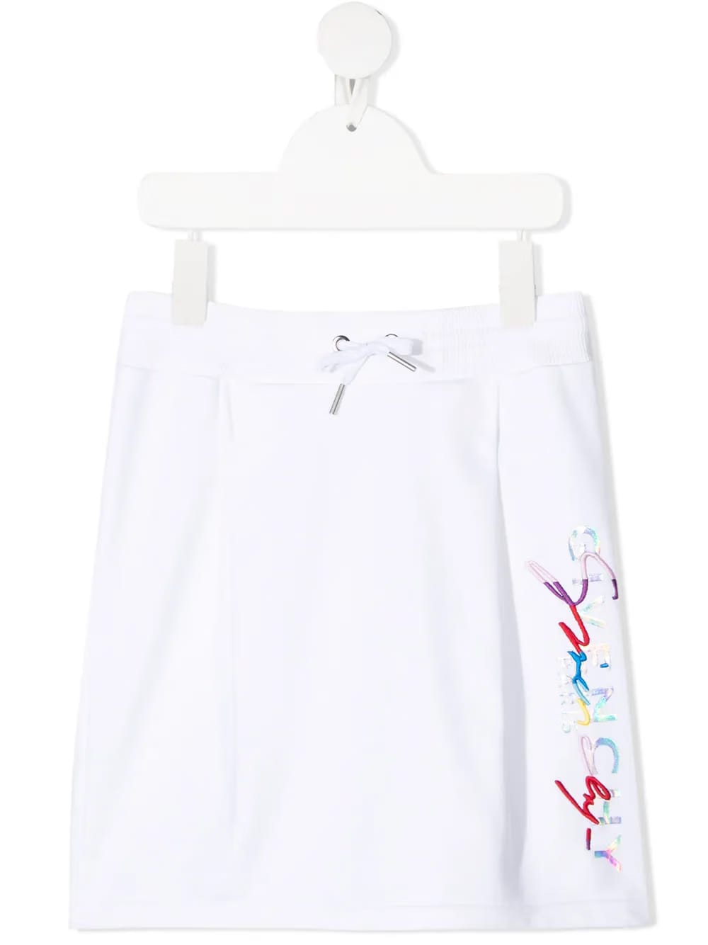 logo-print knitted skirt