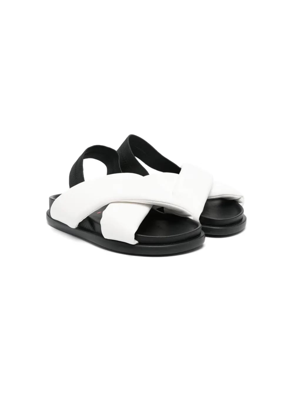 crossover-strap leather sandals