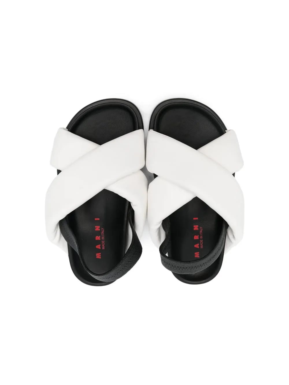 crossover-strap leather sandals