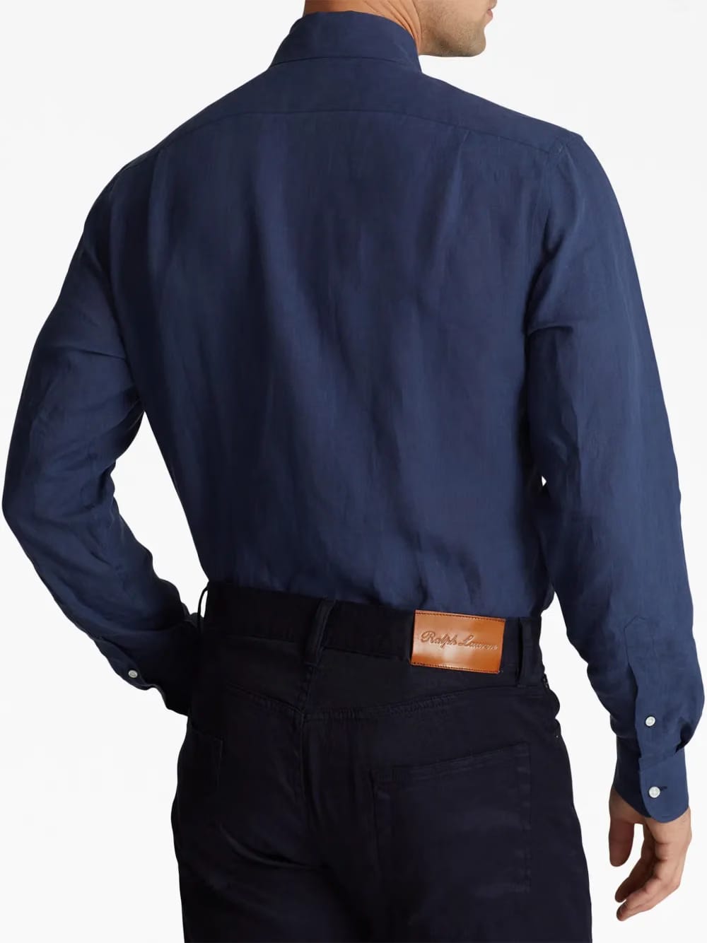 classic-collar linen shirt