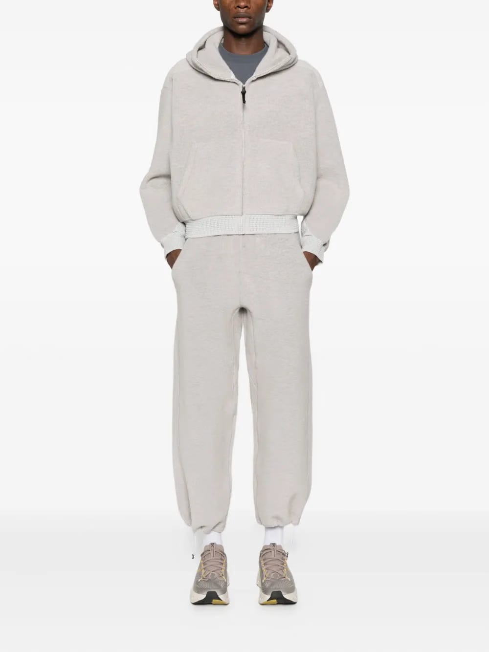 fleece-texture track pants