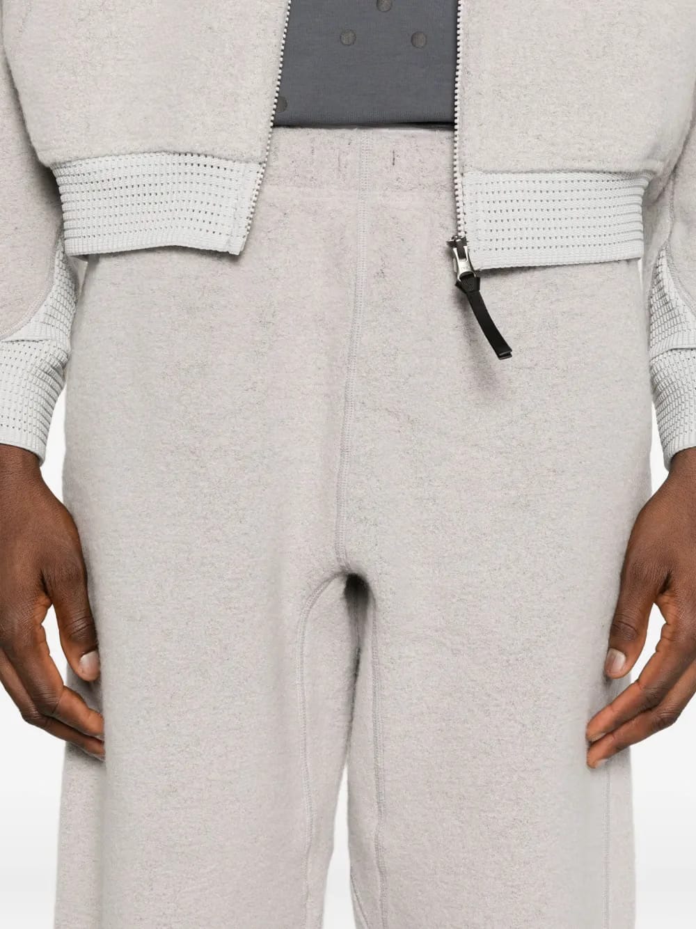 fleece-texture track pants