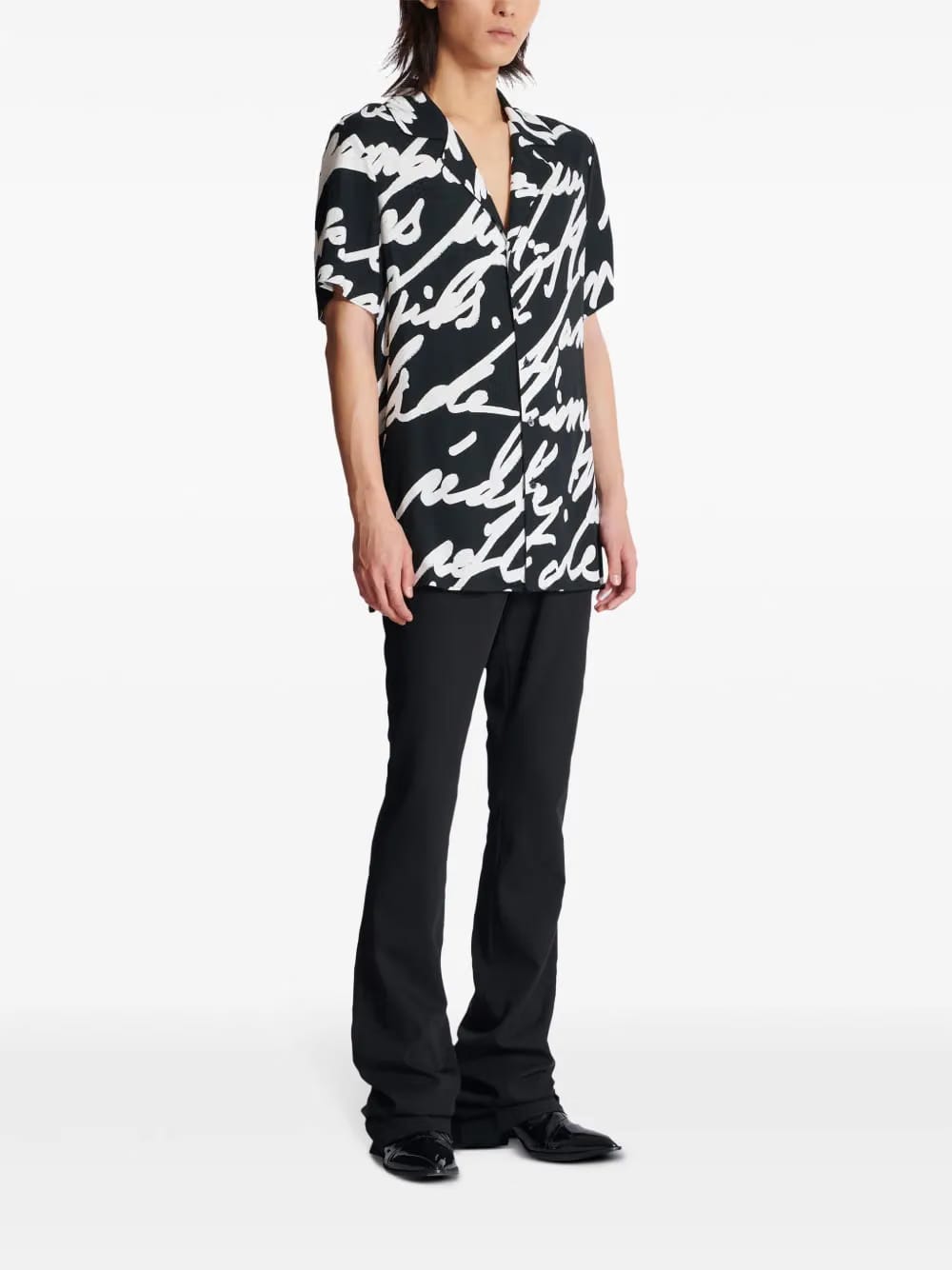 slogan-print shirt