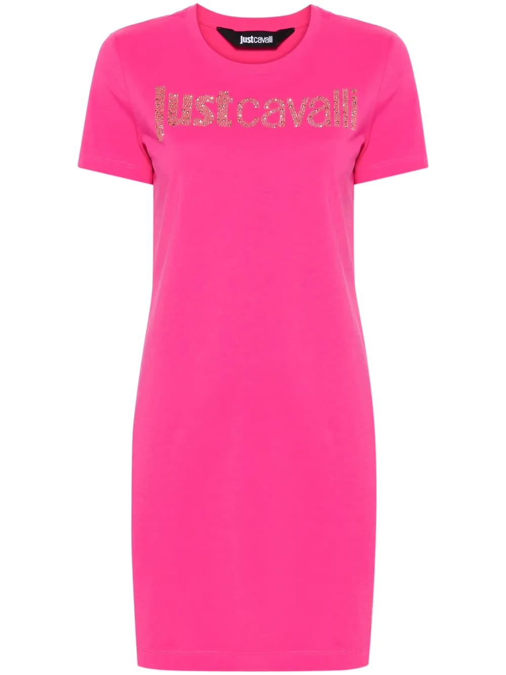 logo-embellished cotton shirt dress
