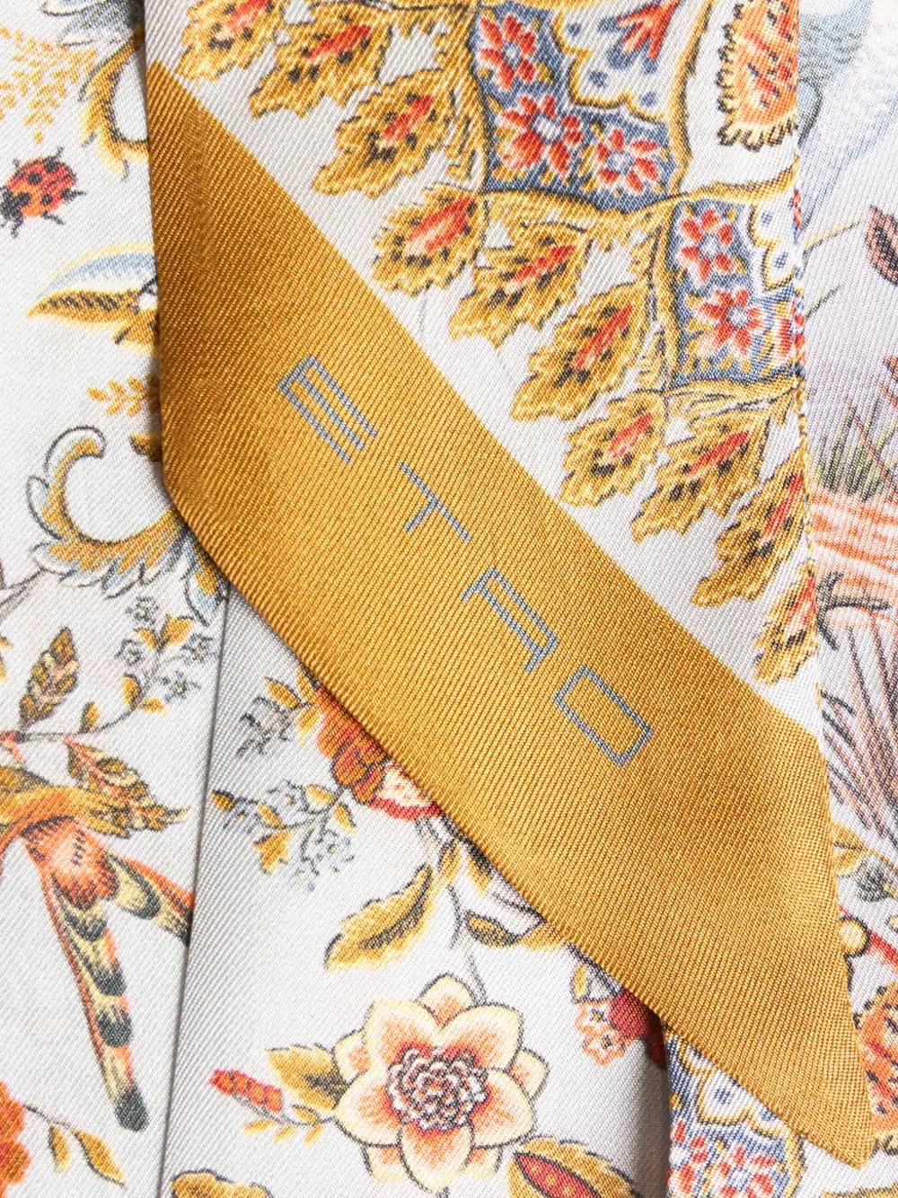 paisleyina paisley flora fauna-print silk scarf