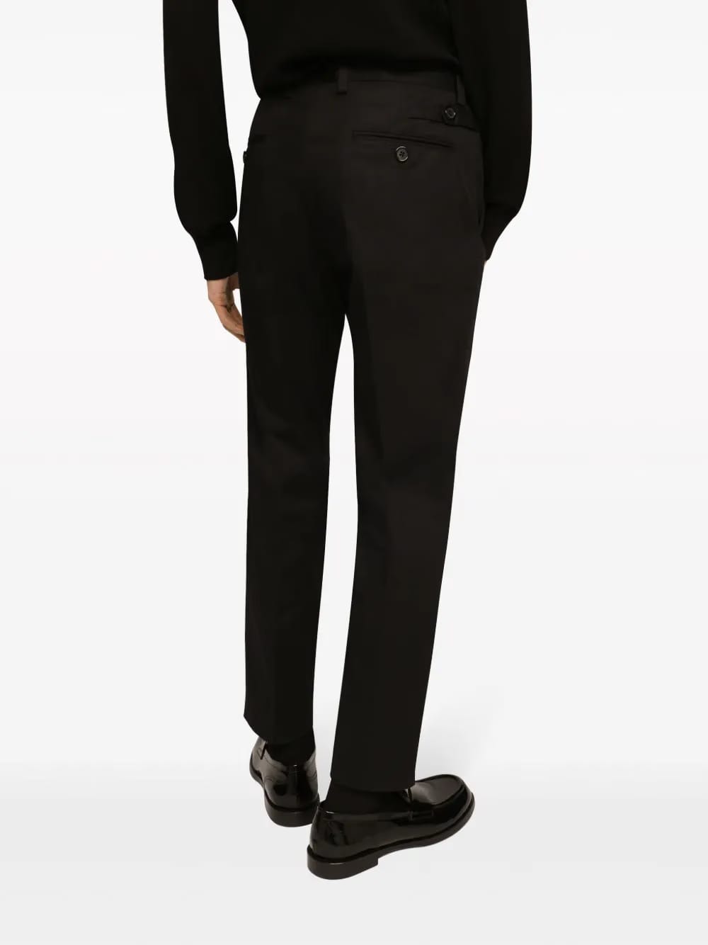 mid-rise tapered-leg trousers
