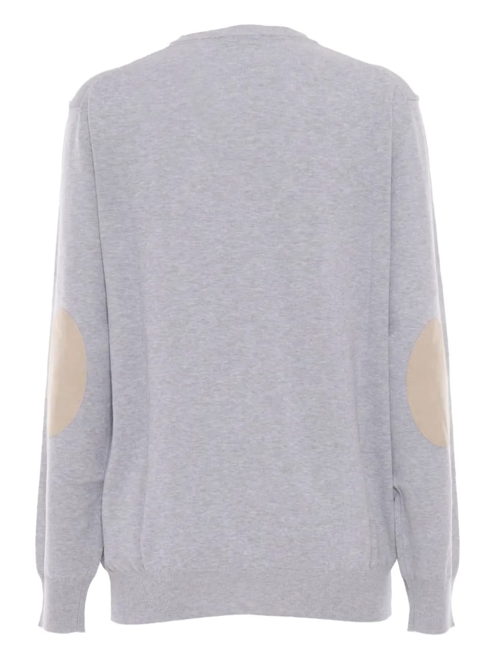 elbow-patch cotton sweater