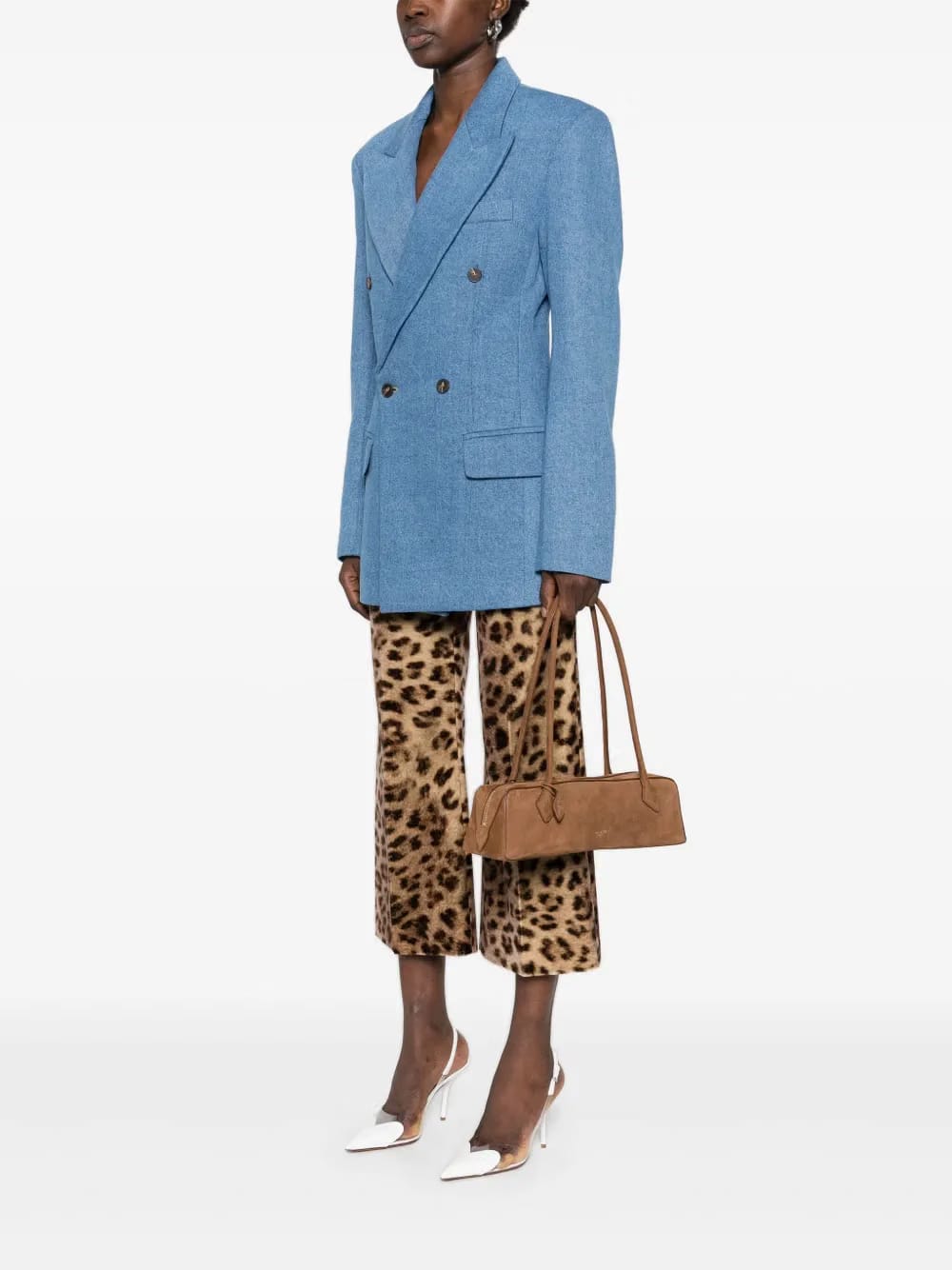 medium Le Teckel suede bag
