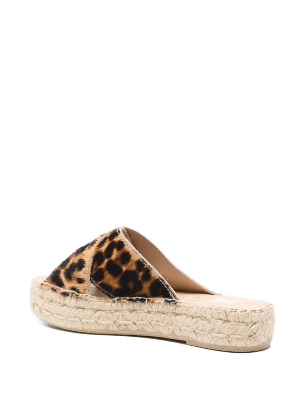 criss-cross leopard-print espadrilles