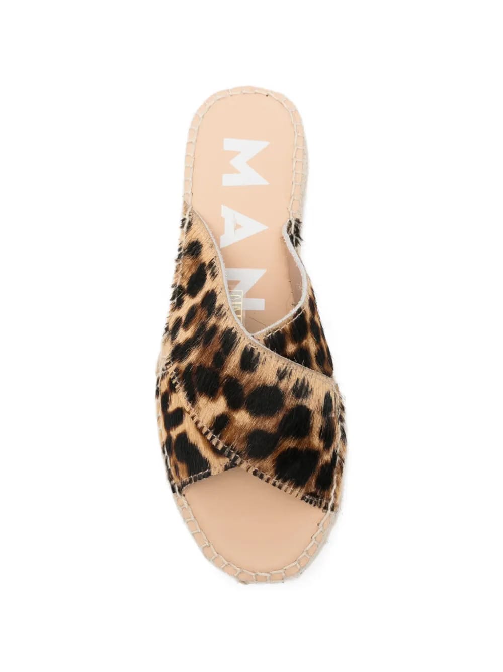 criss-cross leopard-print espadrilles