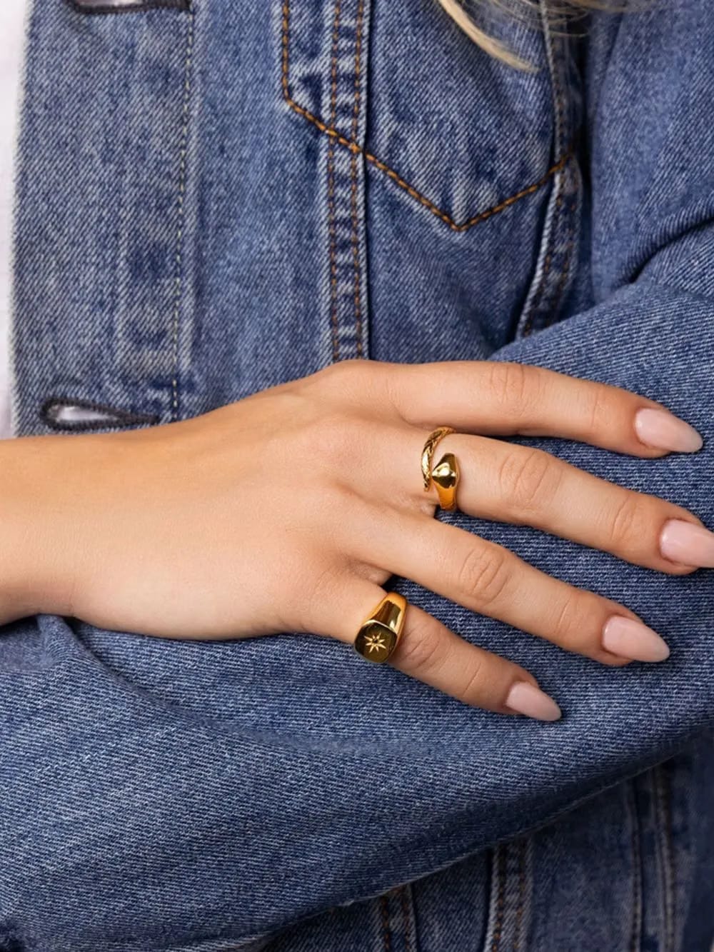 Skyfall Starburst signet ring
