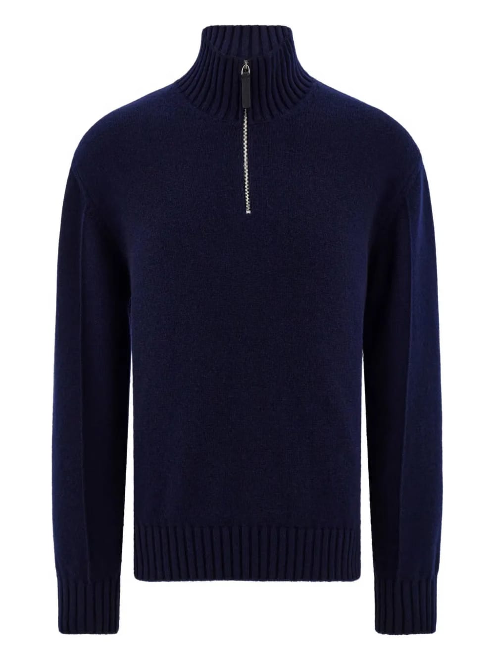 high neck ribbed pullover