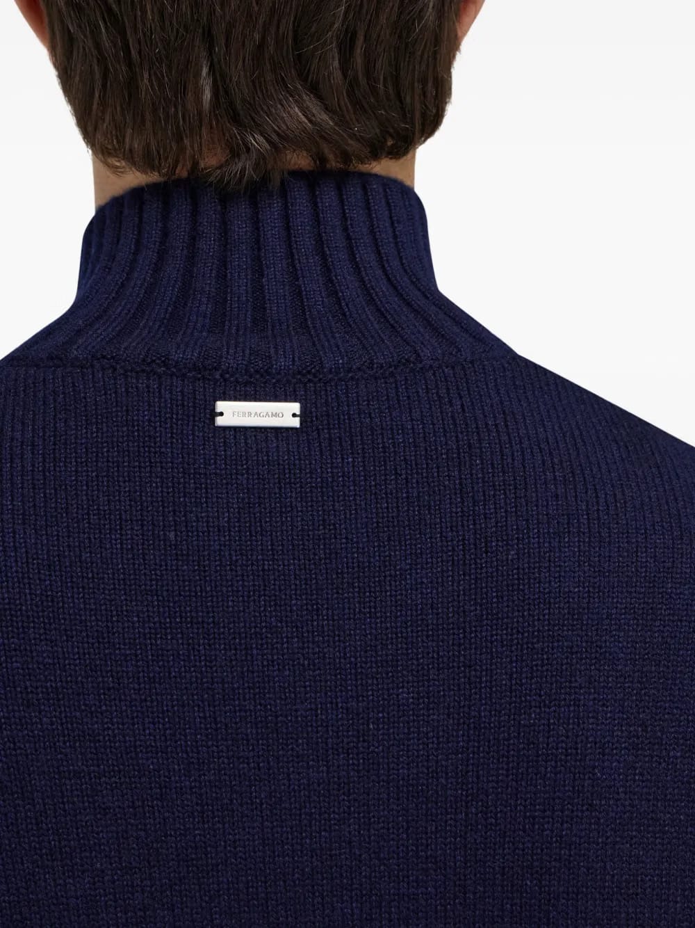 high neck ribbed pullover