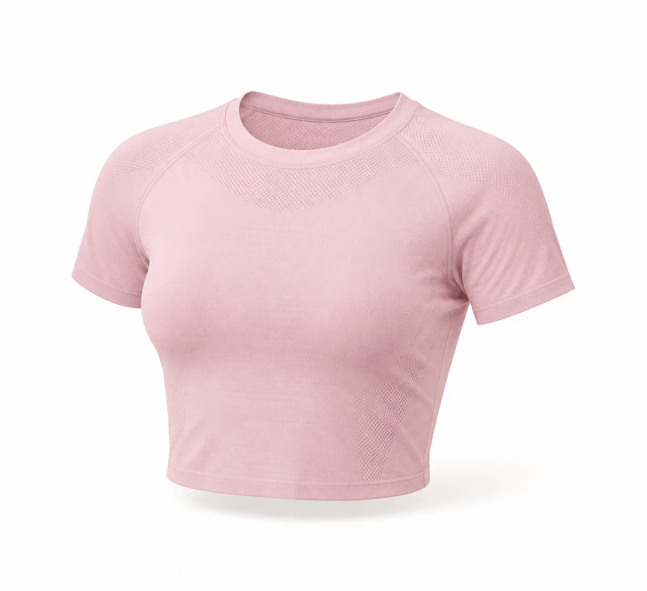 Lululemon Swiftly Tech Cropped Shorts-Sleeve Shirt 2.0 Pink Haze